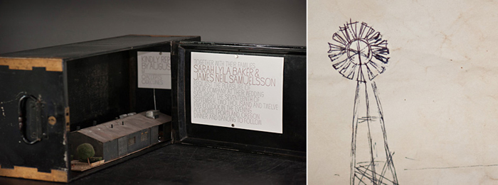 A modern, type based invitation from Bella Figura
