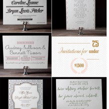 Pricing ideas from Bella Figura for an order of 75 letterpress invitations for under $1500