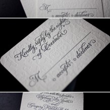 b-victoria-blind-charcoal elegant calligraphy letterpress wedding invitations