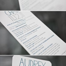 hand-pewter-med modern and sleek letterpress wedding programs