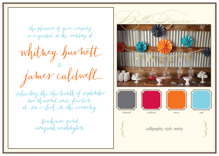Bella Figura's recommendations for how to pick the perfect calligraphy style for your wedding invitations