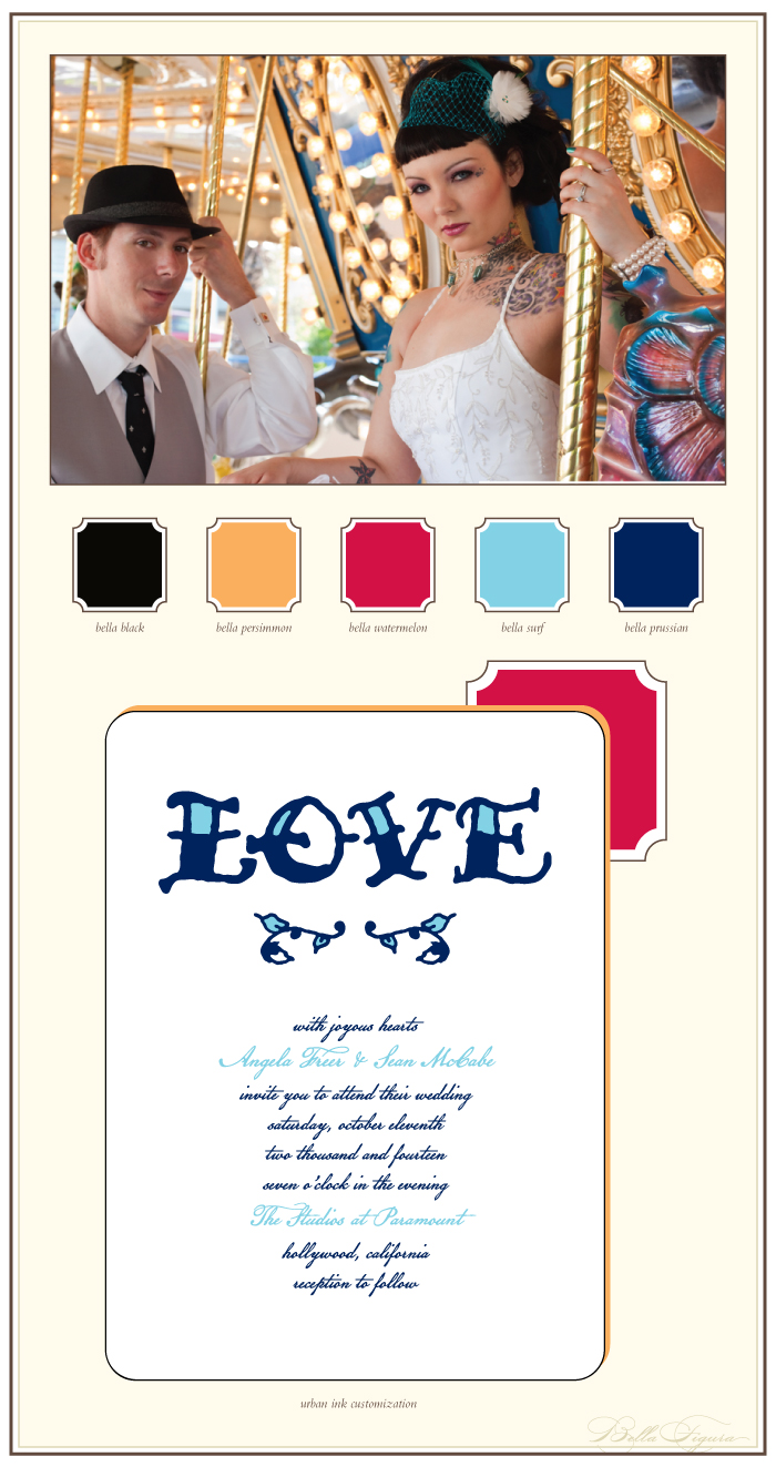 urban and chic letterpress wedding invitations