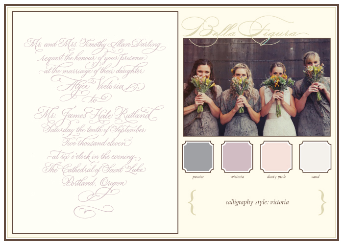 Bella Figura's recommendations for how to pick the perfect calligraphy style for your wedding invitations