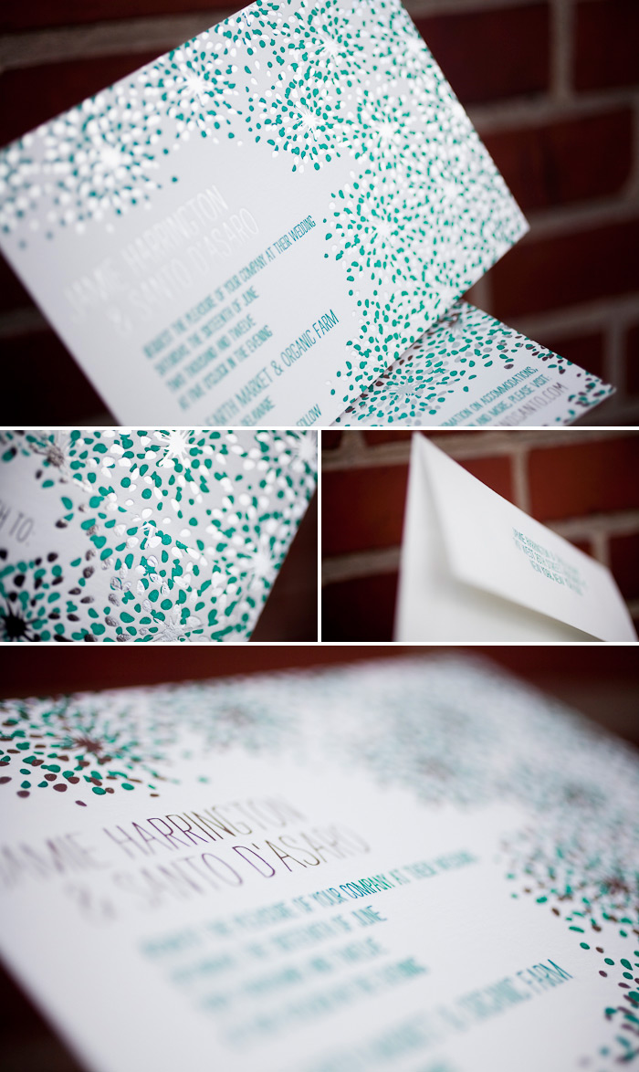 B-Modern_Fete-Silvershine-Jade modern and unique foil wedding invitations