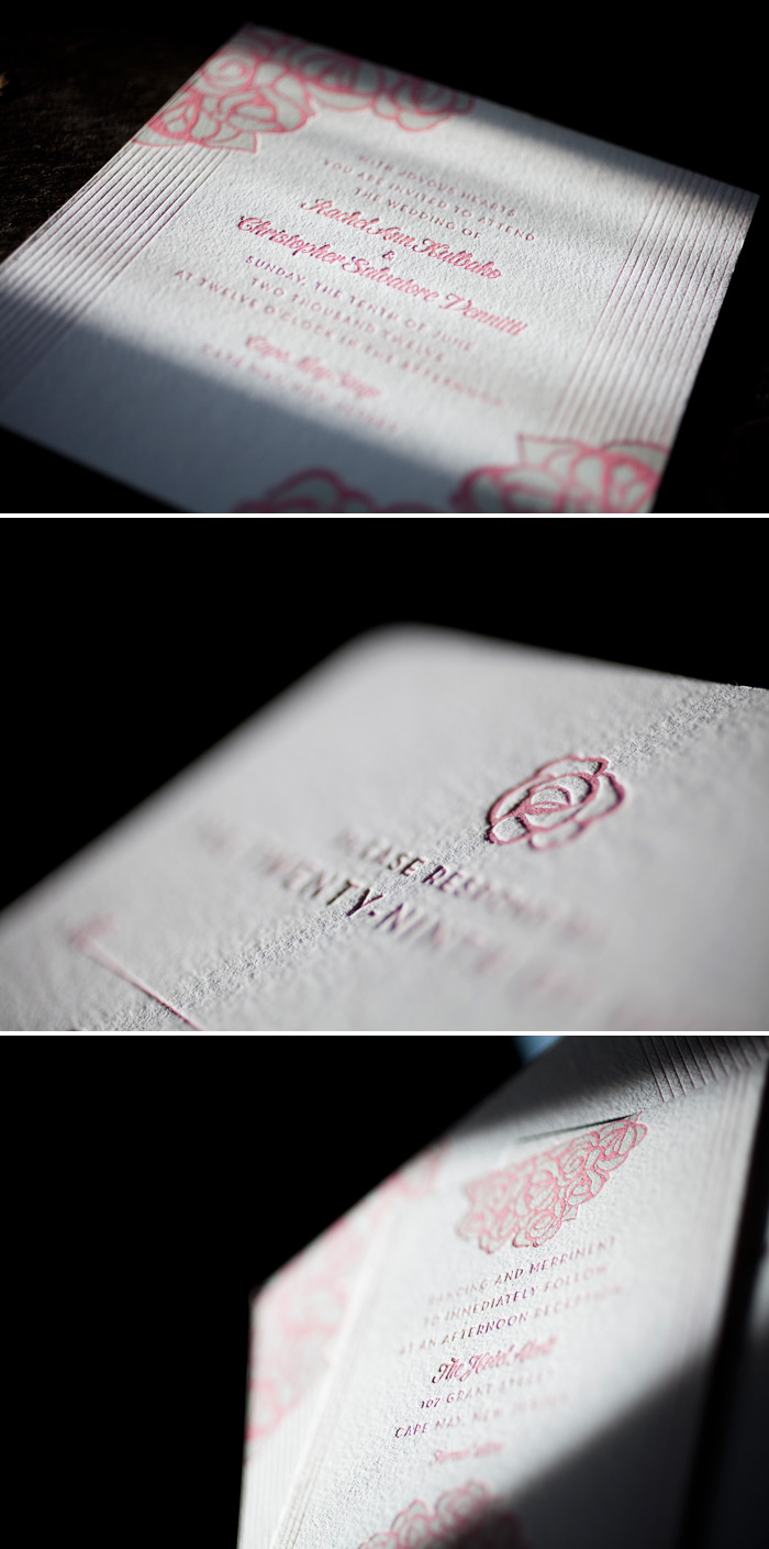 B_Rose_PGray-BritRose simple summer letterpress wedding invitations