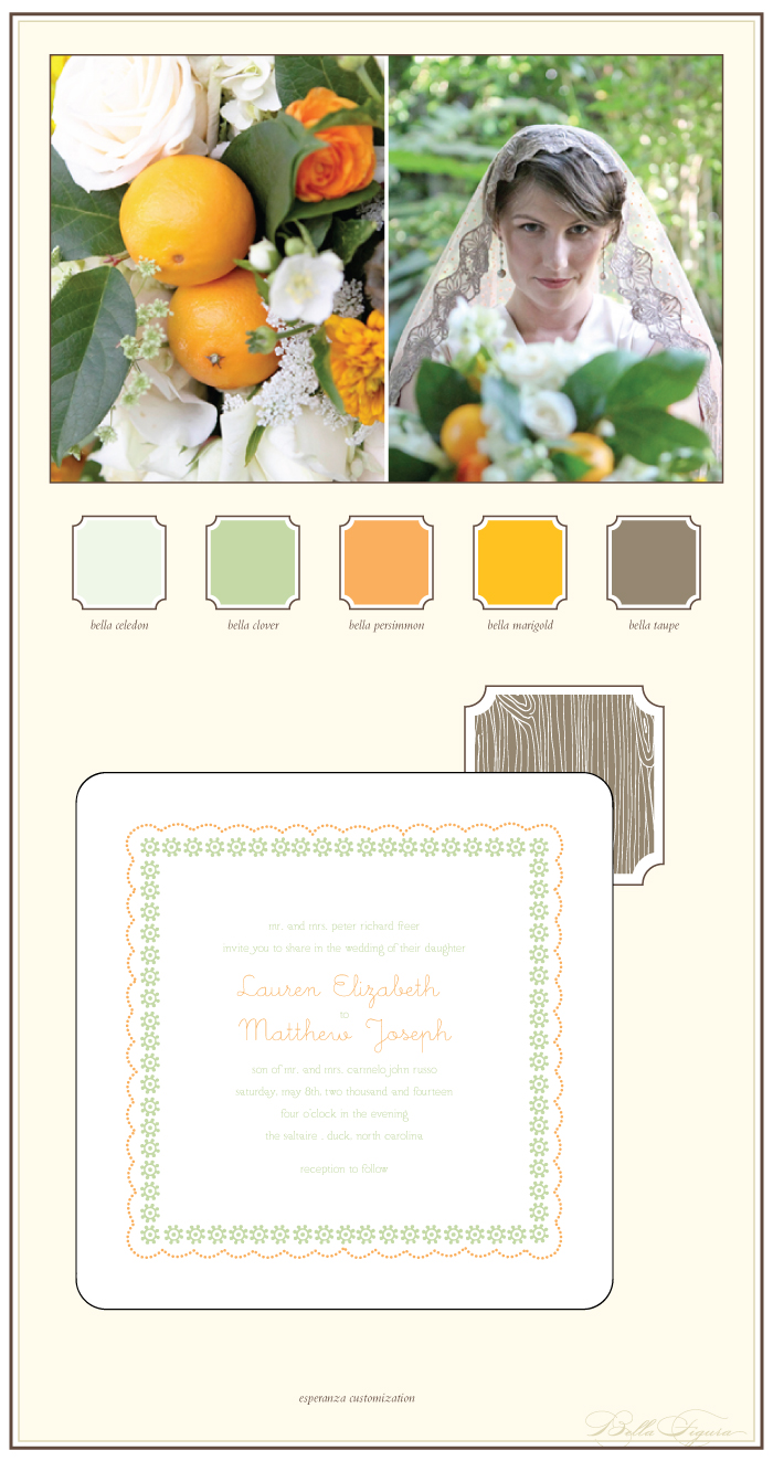 modern summer letterpress wedding invitations
