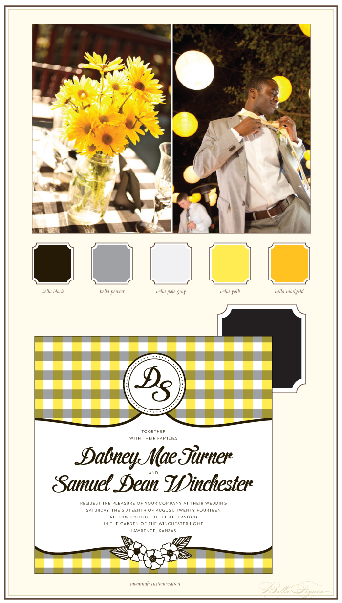 modern rustic letterpress wedding invitations