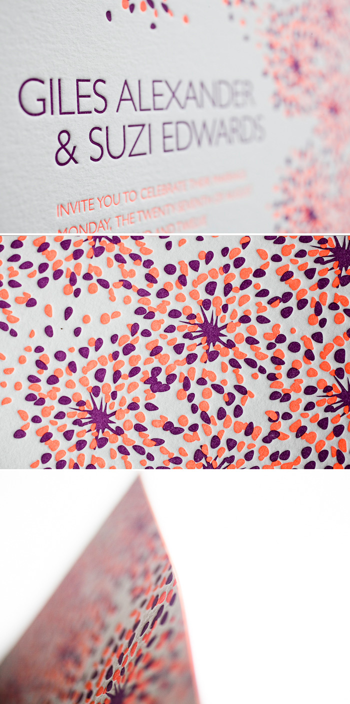 This is a colorful neon customization of Bella Figura's Modern Fete design.