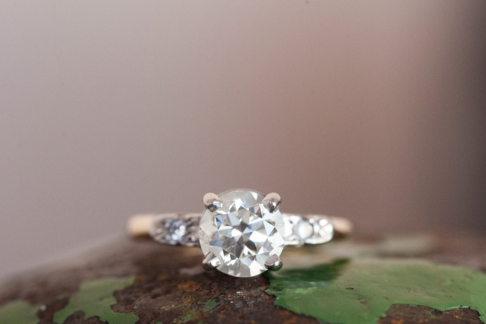 Designer Lindsy Aragona's antique engagement ring features her grandmother's setting and his grandmother's diamond. Designer Lindsy Aragona's antique engagement ring has a lot of sentimental value: it features her grandmother's setting and his grandmother's diamond.