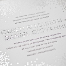 Silver foil stamped Joie de Vivre