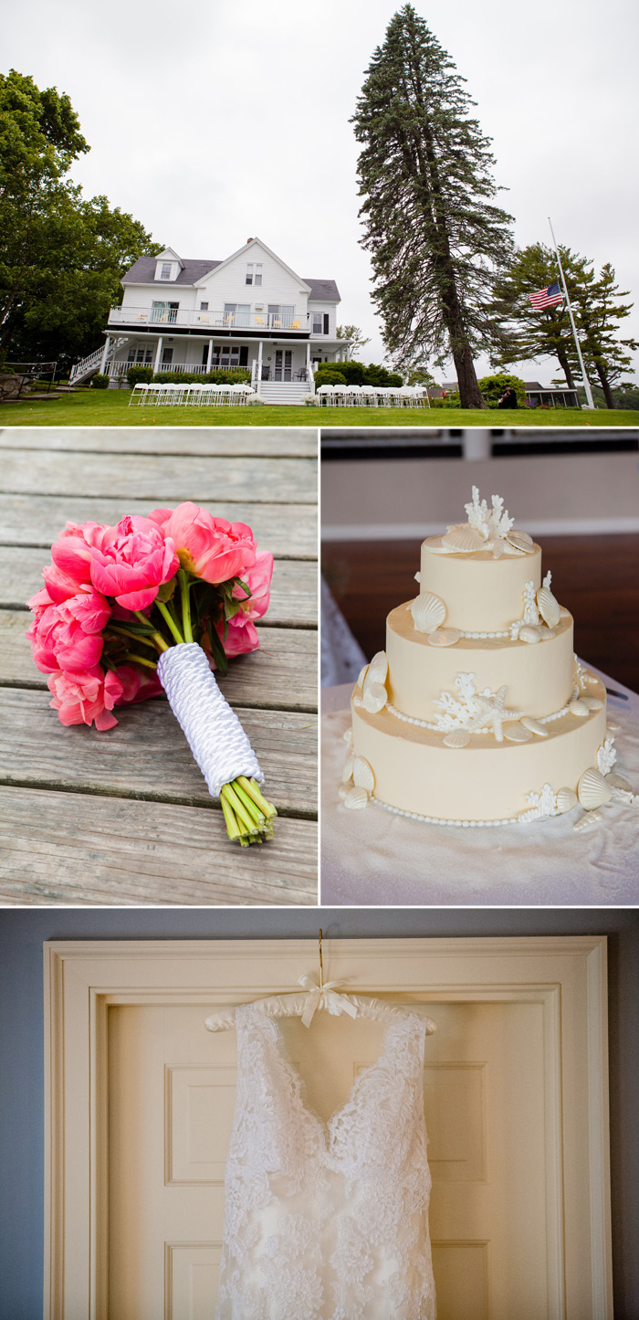 Nautical wedding at the Dockside in York Harbor, Maine featuring letterpress wedding invitations by Bella Figura Nautical wedding in York Harbor, Maine