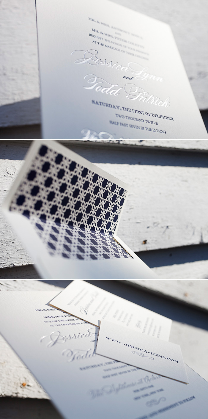 Classic and elegant our Deveril is the perfect choice for a traditional wedding. Letterpress and foil make our Deveril wedding invitation stand out