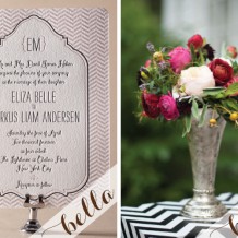 The perfect invitation to celebrate a chevron wedding