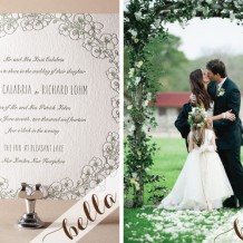 The perfect combination of letterpress and lush florals for a spring wedding Lush florals and our Romantic Floral letterpress invite are perfect for spring