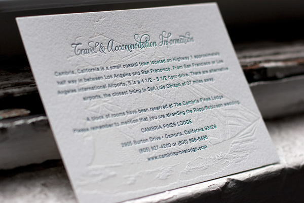 Adirondack Letterpress Wedding Invitations by Bella Figura