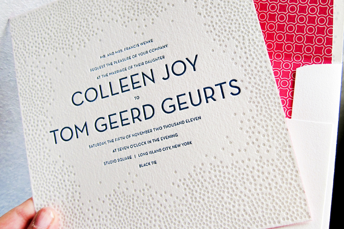 unique letterpress wedding invitations