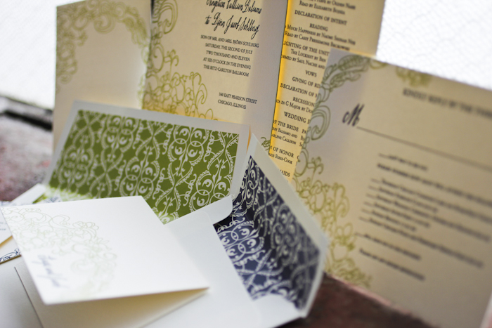 calligraphy letterpress wedding invitations