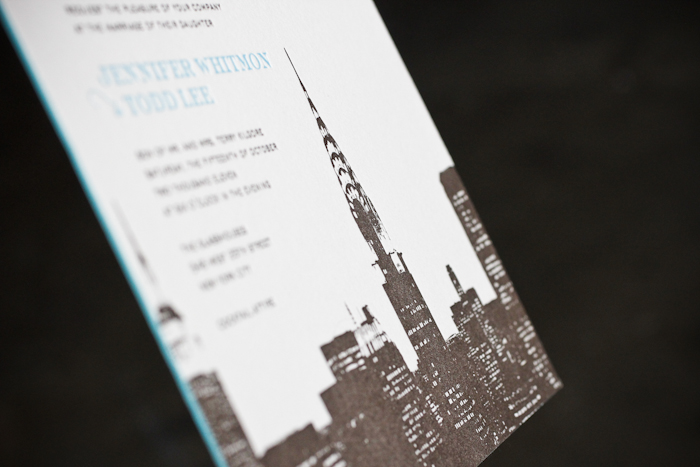 new york city letterpress wedding invitations