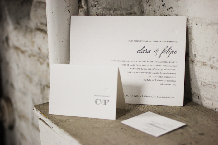 bilingual letterpress wedding invitations