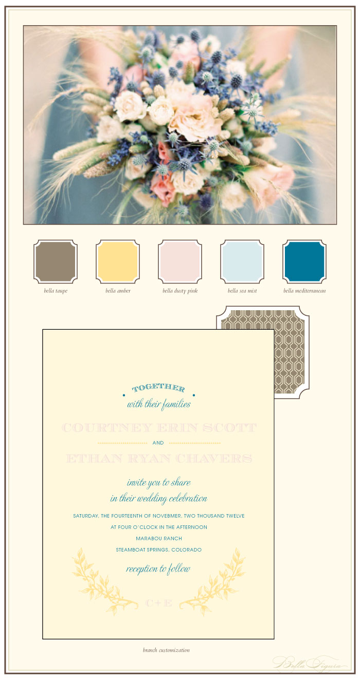 earthy letterpress wedding invitation inspiration