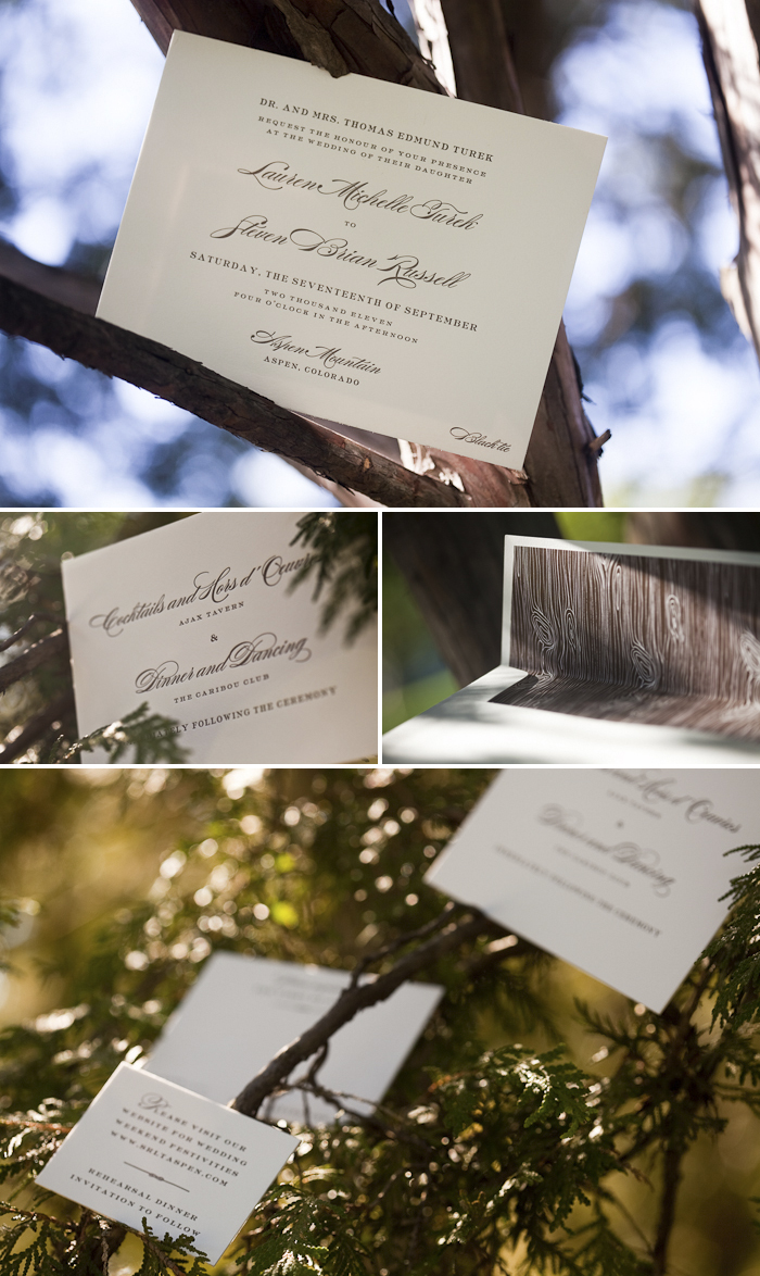 eco letterpress wedding invitations