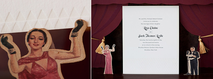 A modern letterpress wedding invitation from Bella Figura