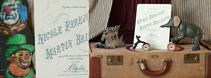 A circus inspired invitation from Bella Figura