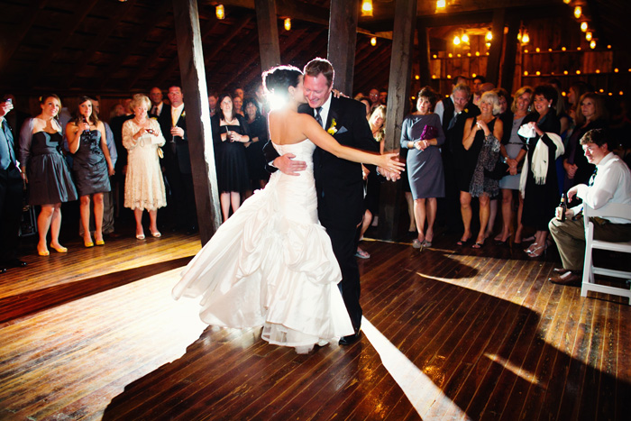 John and Jennifer Stark share the first dance at their September 2011 wedding 