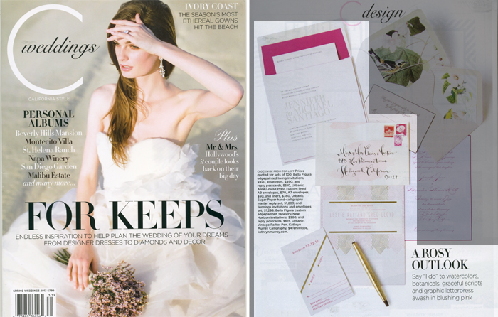 Letterpress wedding invitations were featured in the latest issue of C Magazine