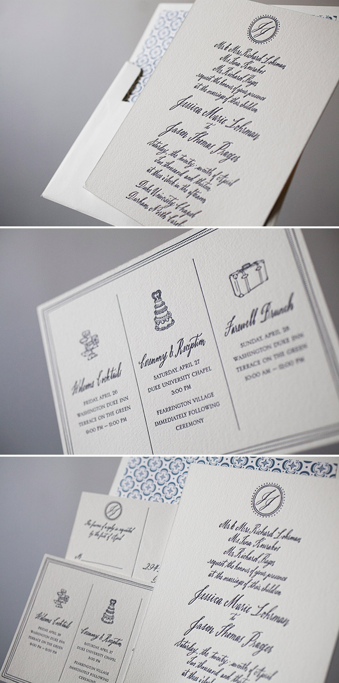 Miranda wedding invitations by Bella Figura